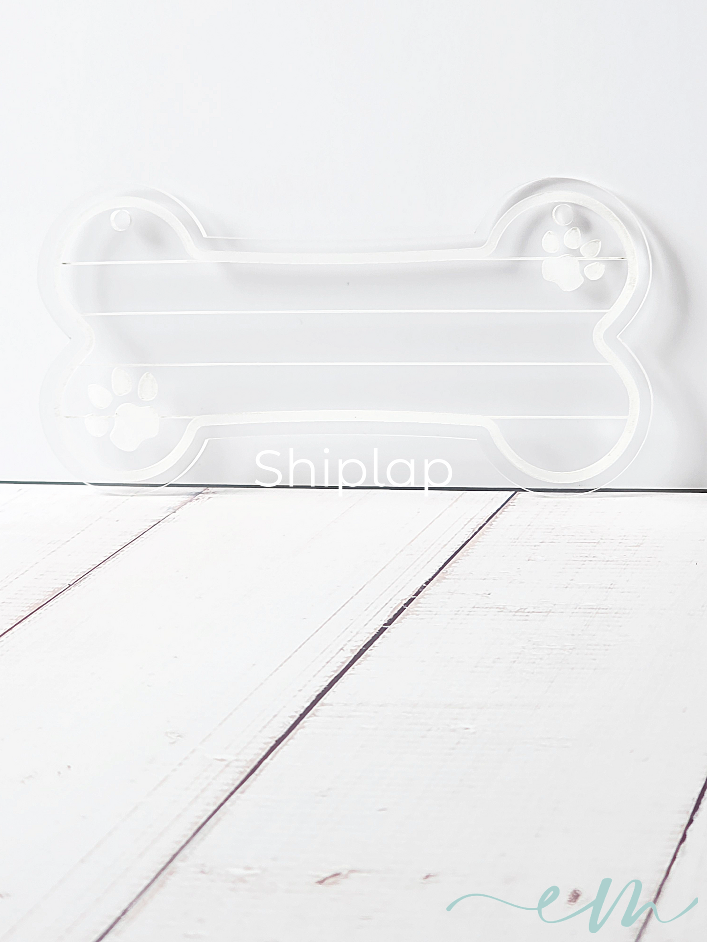 Personalized Clear Acrylic Dog Bone Nameplate