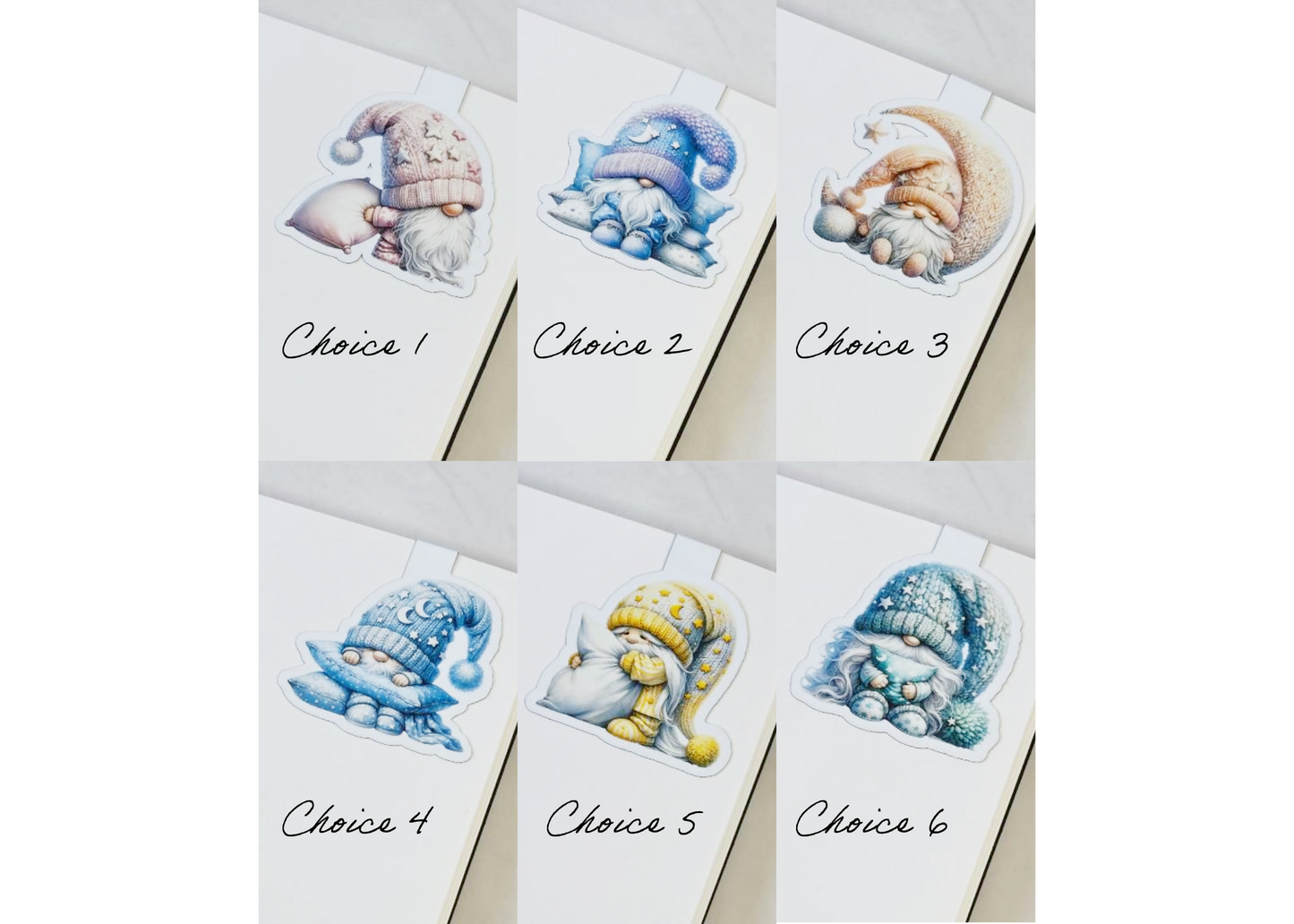Cozy Gnome Magnetic Bookmarks – Choose Your Own Set of 3