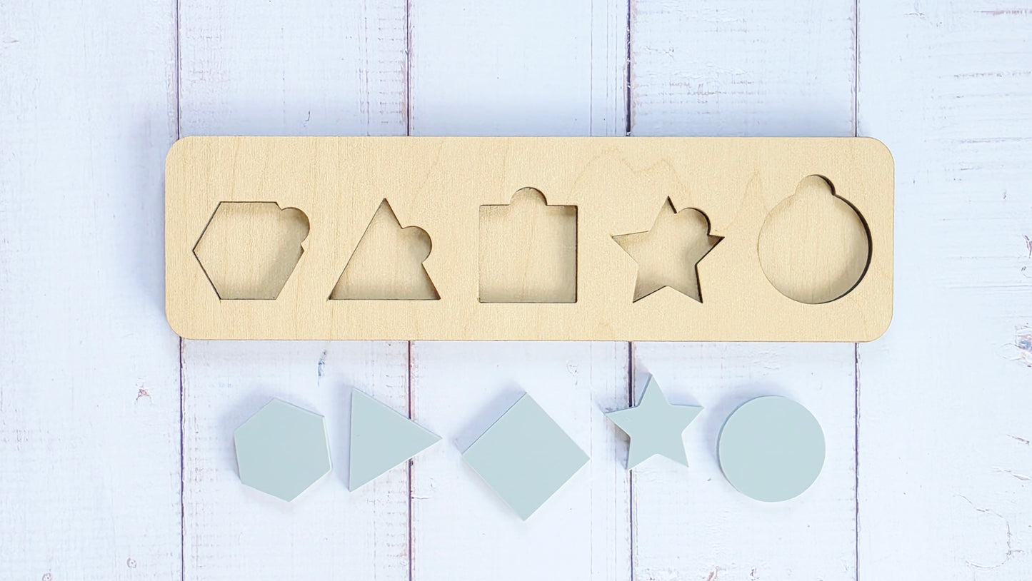Shape Puzzle with 5 Fun Shapes| Personalized Option