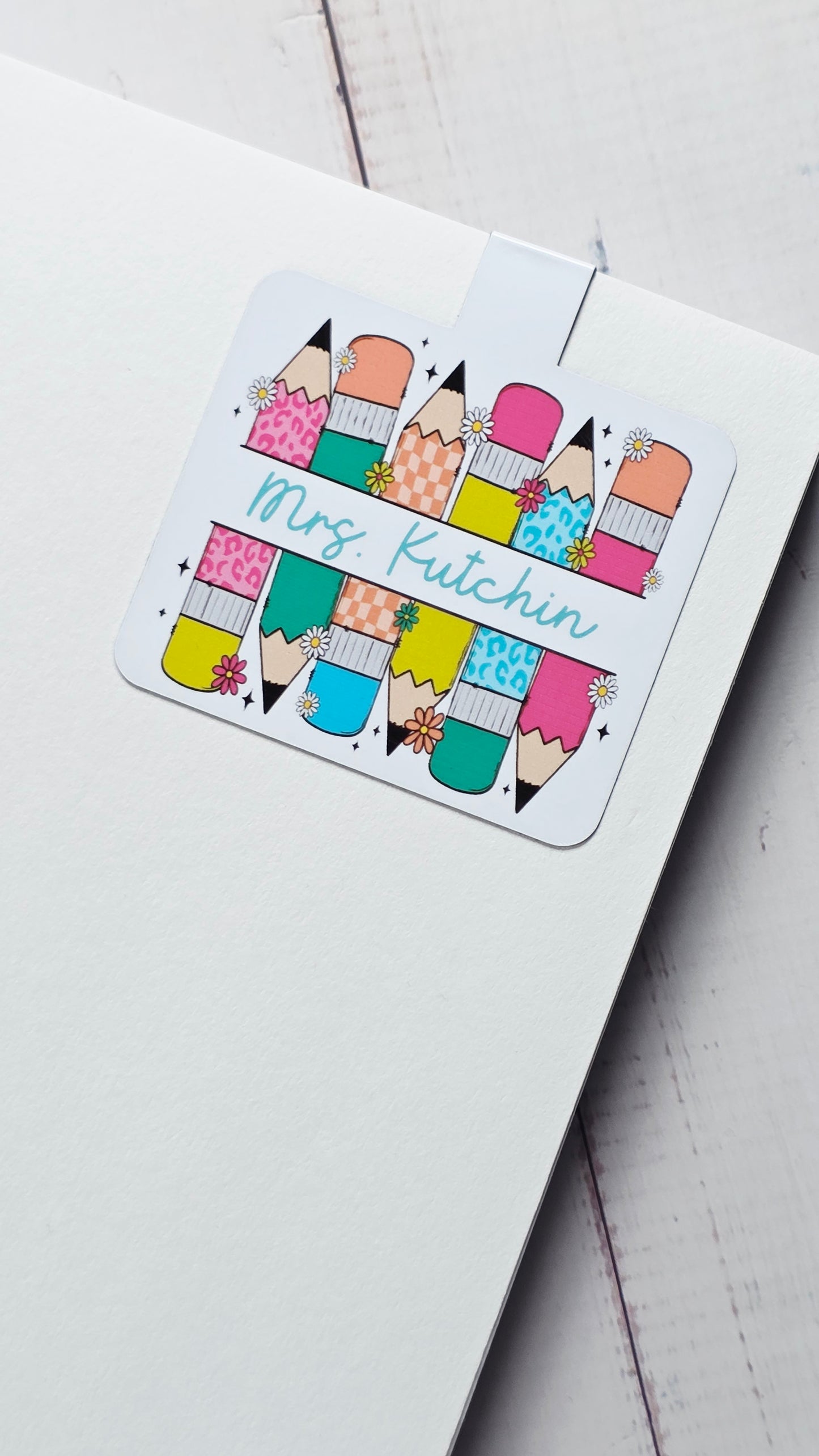 Teacher Theme Magnetic Bookmarks (Choose Your Own Set of 3 – Some Designs Personalizable)