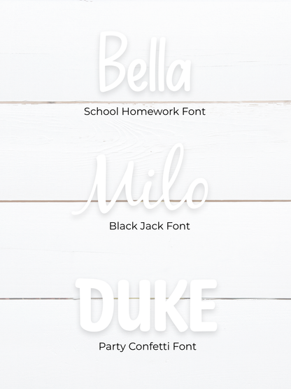 Personalized White Wood Dog Bone Nameplate