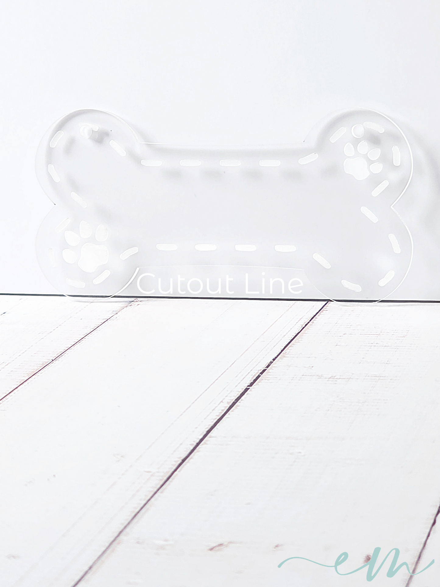 Personalized Clear Acrylic Dog Bone Nameplate