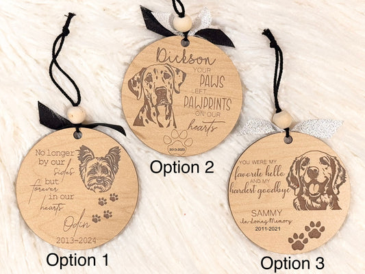 Personalized Dog Memorial Ornament