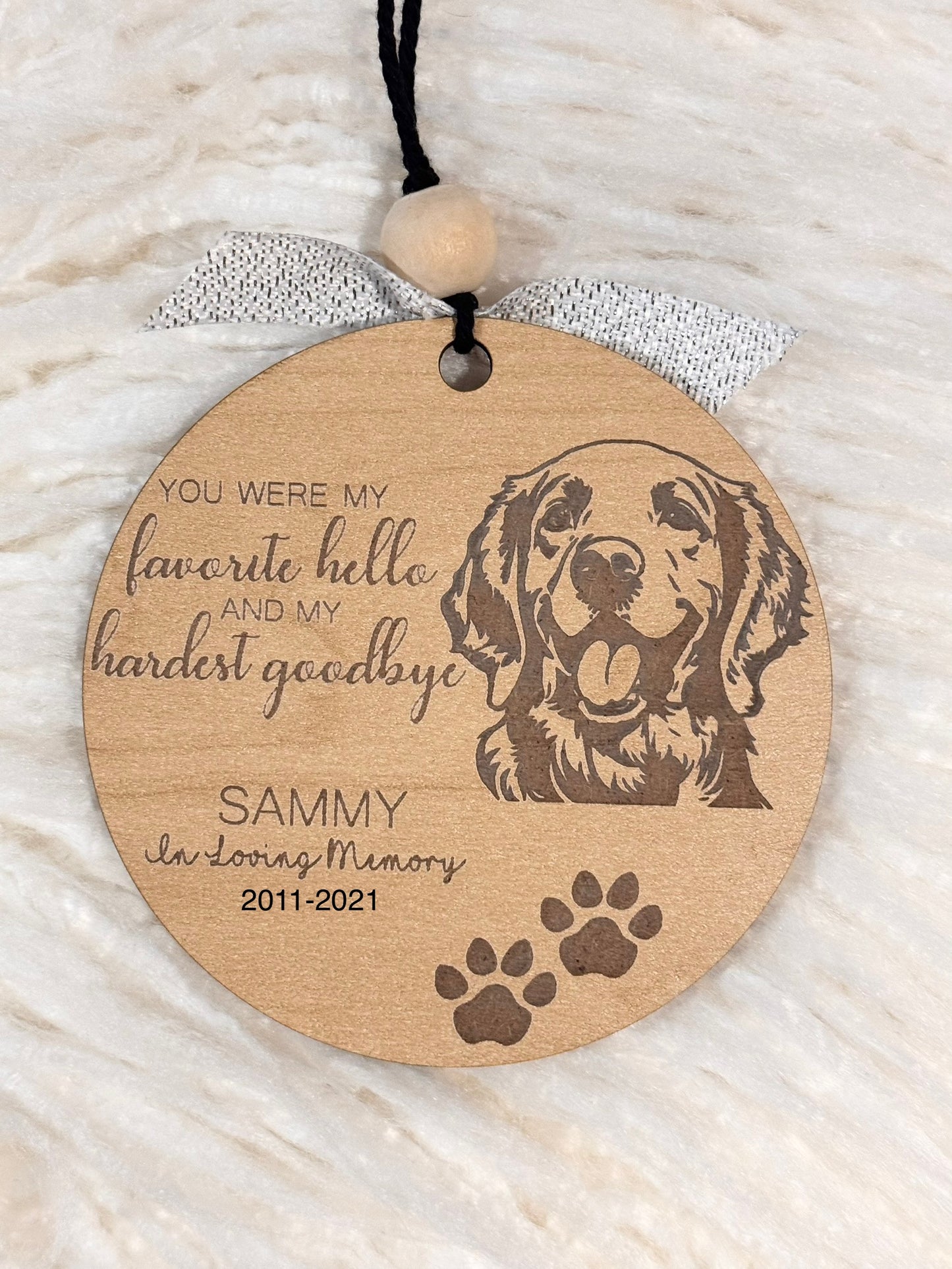 Personalized Dog Memorial Ornament