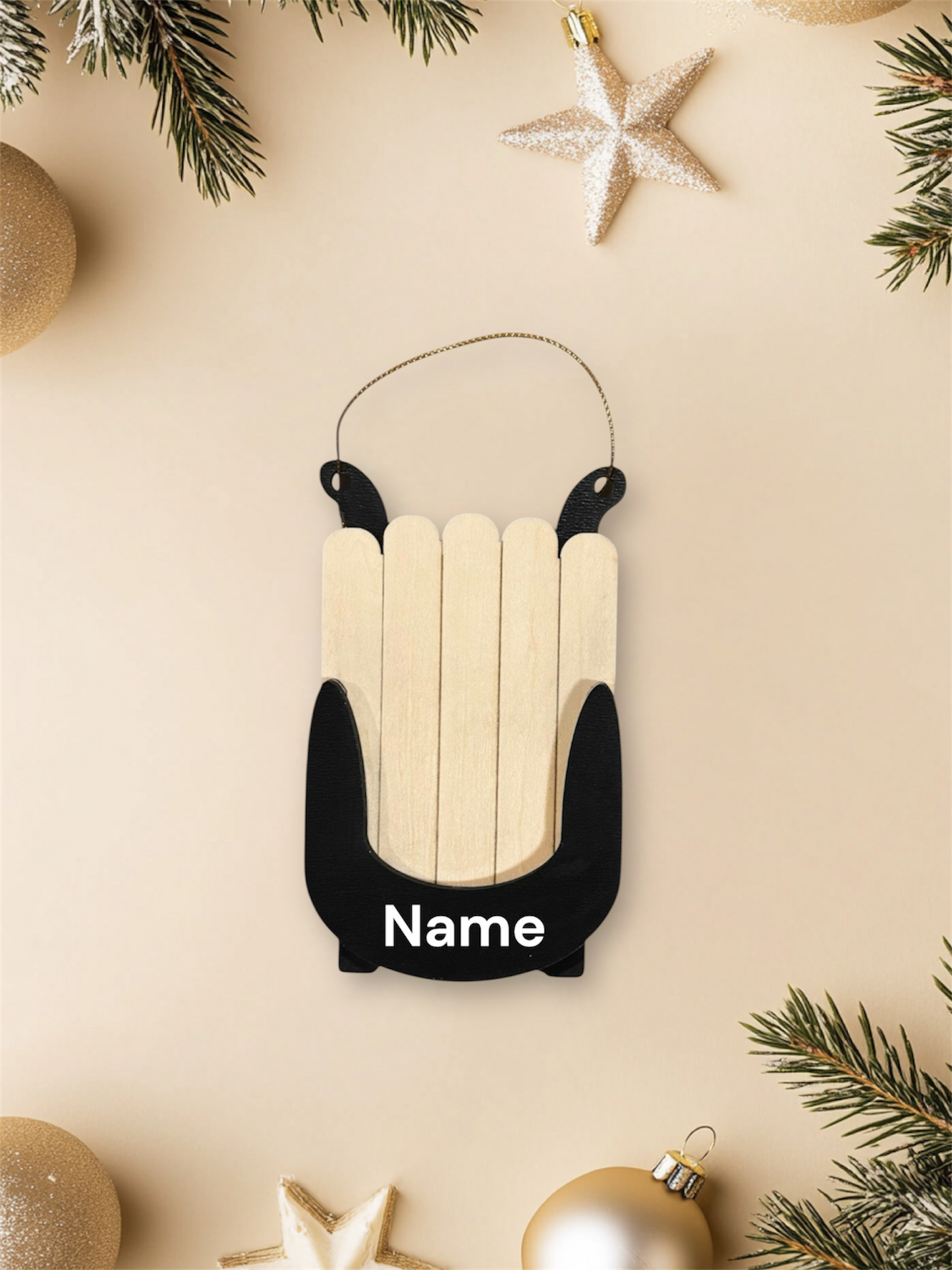 Personalized Sleigh Gift Card Holder