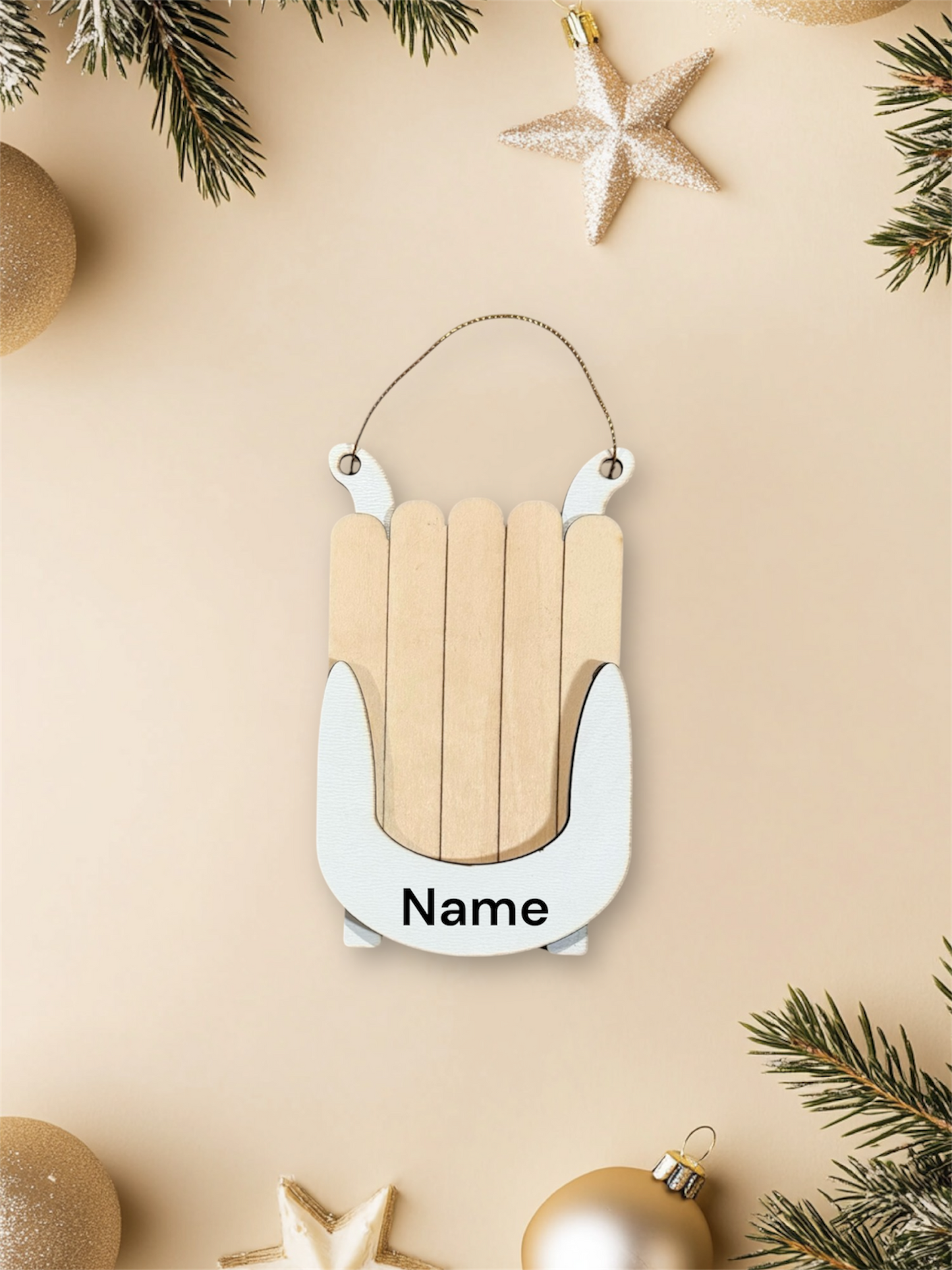 Personalized Sleigh Gift Card Holder