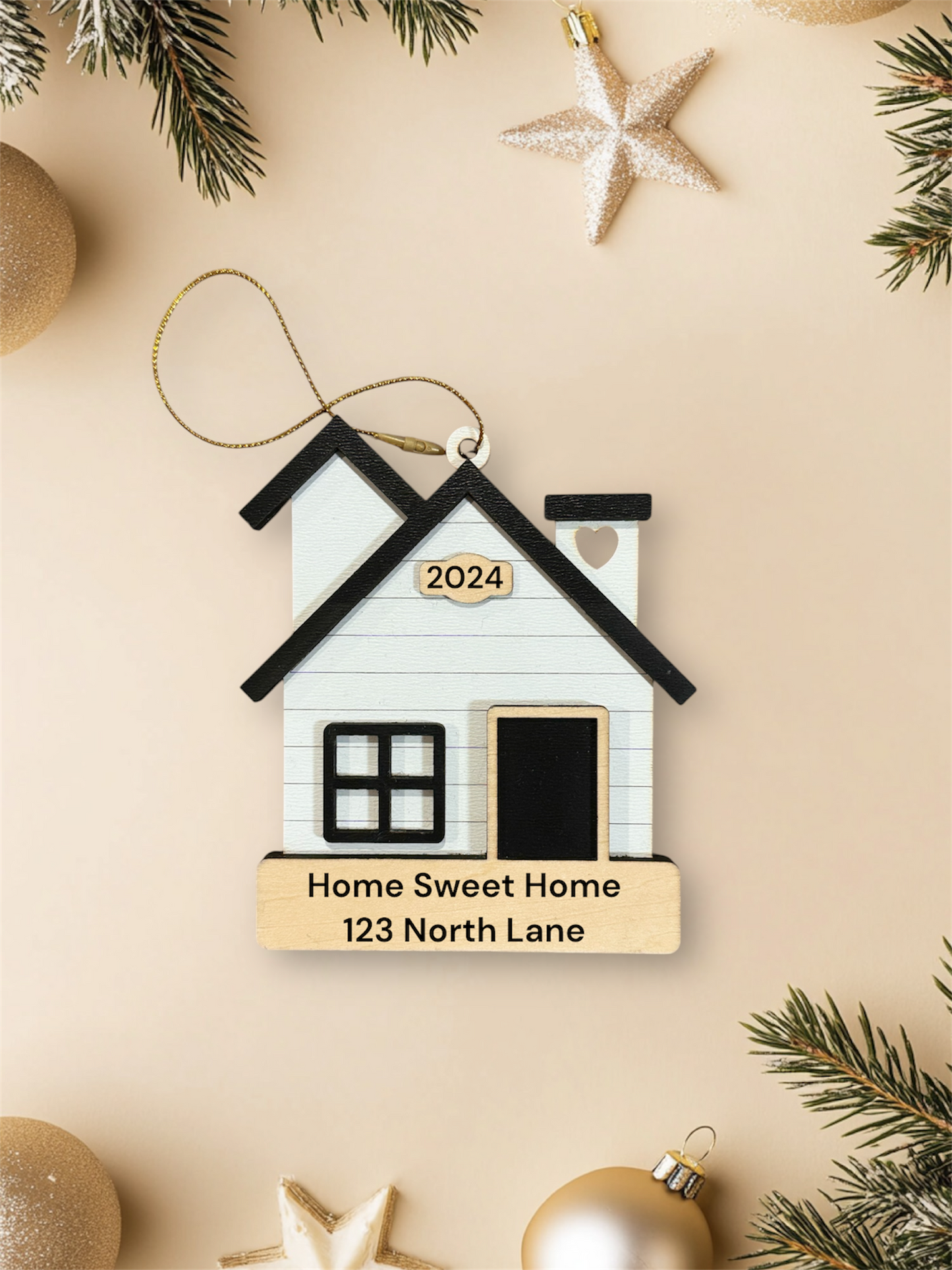 Home Sweet Home Wood Ornament