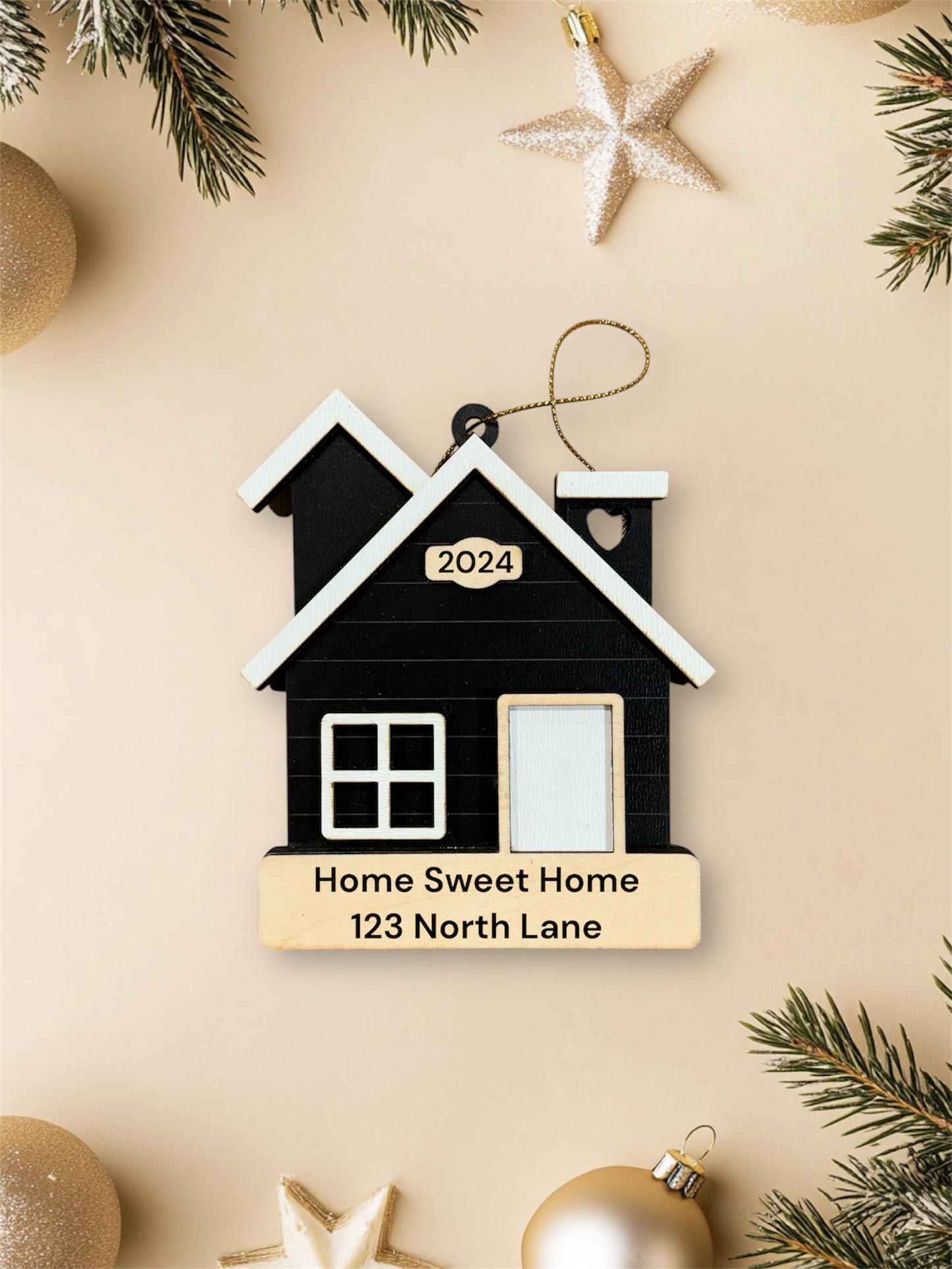 Home Sweet Home Wood Ornament