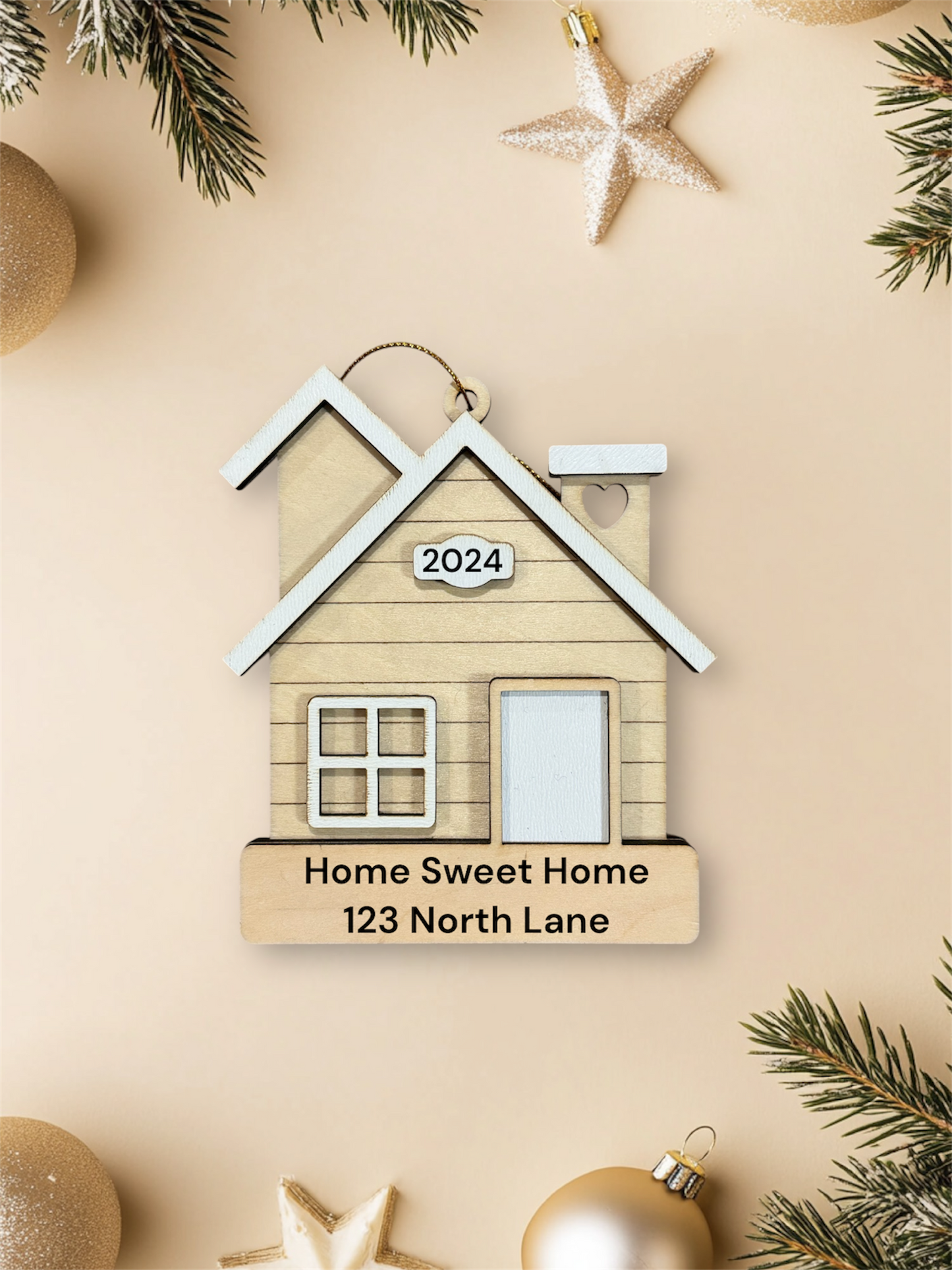 Home Sweet Home Wood Ornament