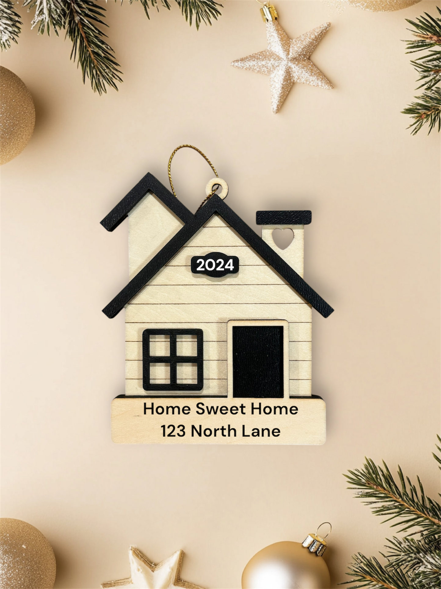 Home Sweet Home Wood Ornament