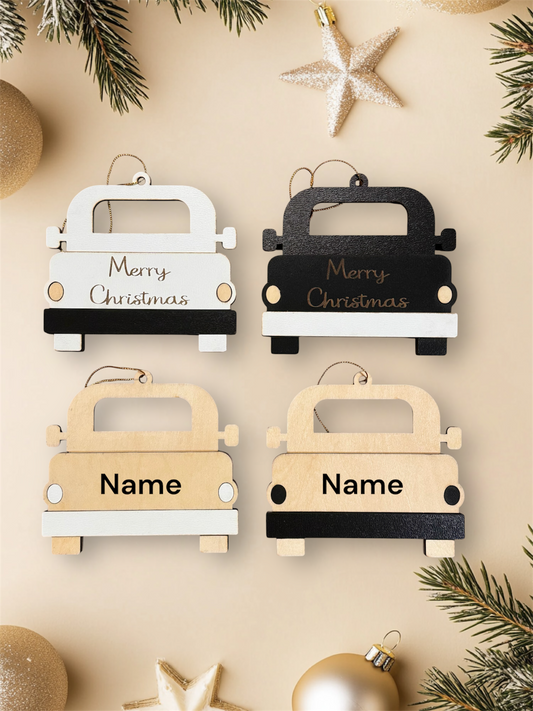 Personalized Wood Truck Gift Card Holder