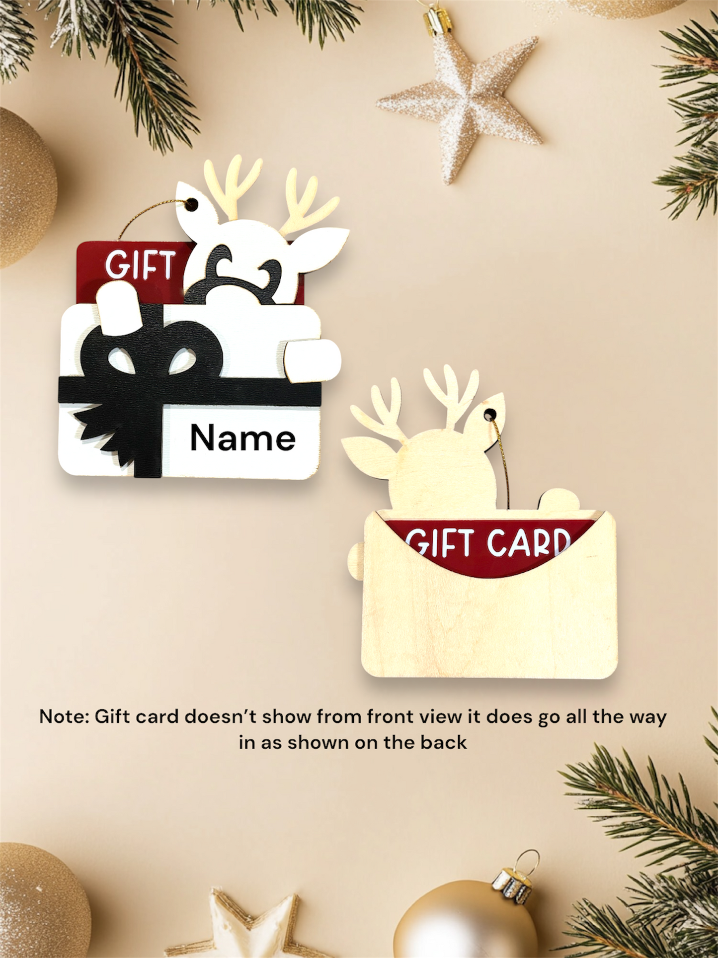 Personalized Deer Gift Card Holder