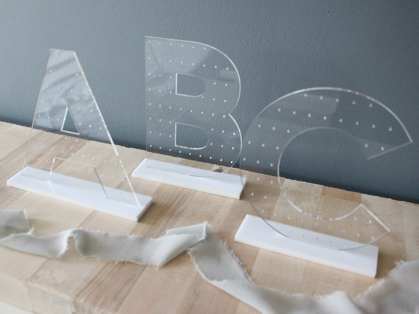 Personalized Alphabet Letter Shaped Acrylic Earring Holder Stand