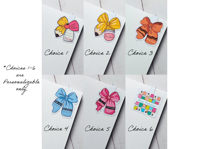 Teacher Theme Magnetic Bookmarks (Choose Your Own Set of 3 – Some Designs Personalizable)