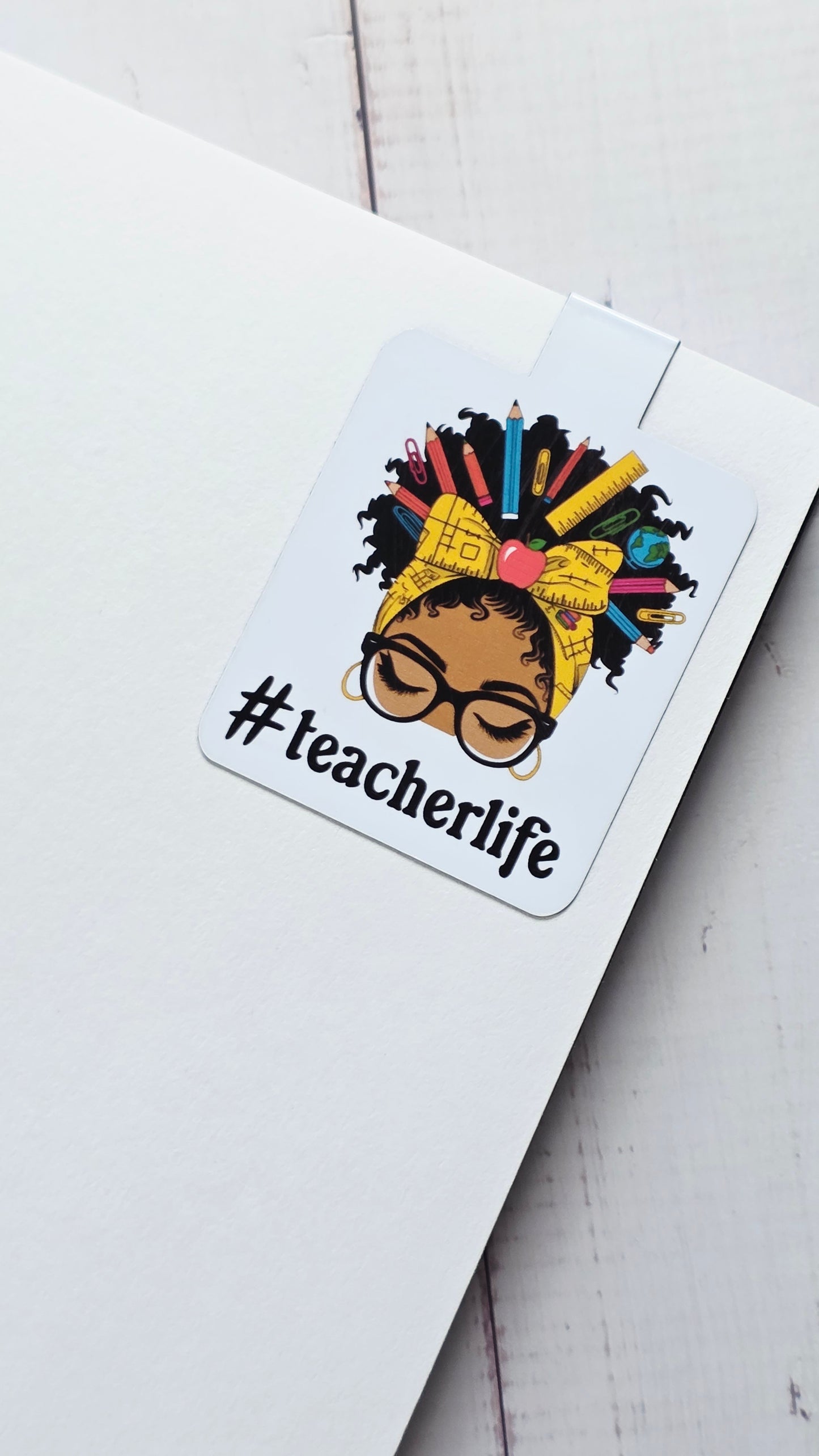 Teacher Theme Magnetic Bookmarks (Choose Your Own Set of 3 – Some Designs Personalizable)