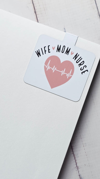Nurse Theme Magnetic Bookmarks (Choose Your Own Set of 3)