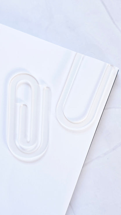 Jumbo Paper Clip Acrylic Bookmark Blanks