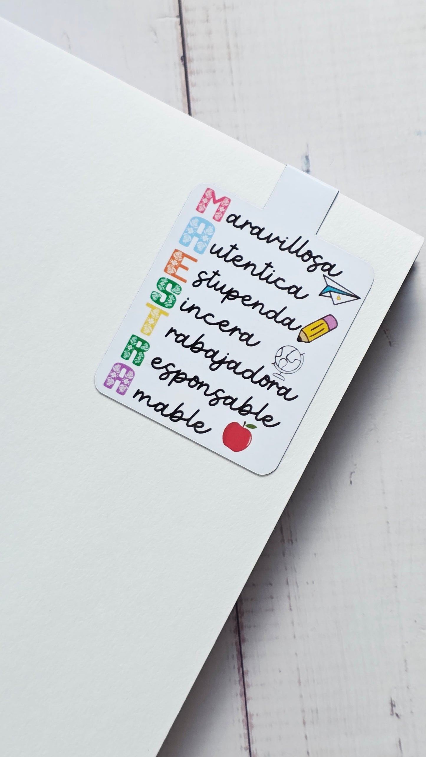 Teacher Theme Magnetic Bookmarks (Choose Your Own Set of 3 – Some Designs Personalizable)