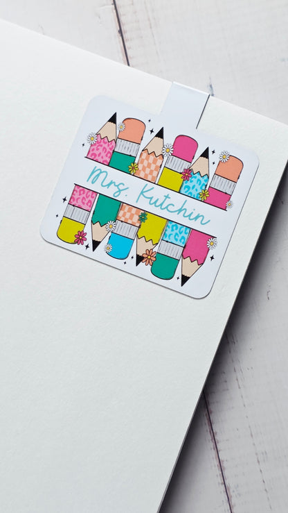 Teacher Theme Magnetic Bookmarks (Choose Your Own Set of 3 – Some Designs Personalizable)