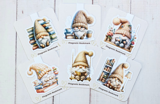 Book-Loving Gnomes Magnetic Bookmarks – Choose Your Own Set of 3